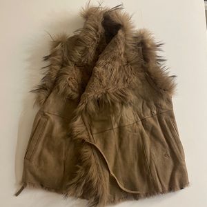 yves salomon rabbit fur vest
